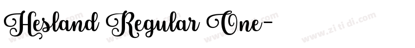 Hesland Regular One字体转换